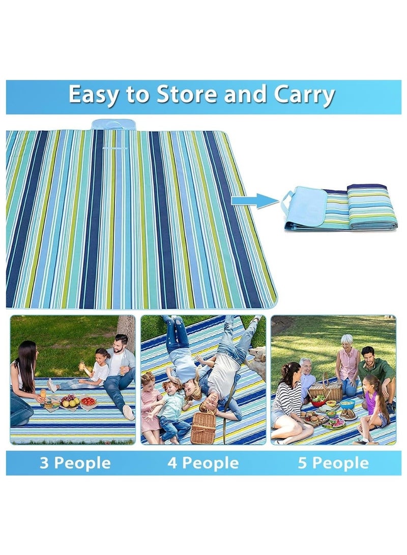 Picnic Mat Waterproof  – Large Portable Outdoor Beach & Camping Picnic Mat, Sand-Resistant Foldable Picnic Mat with Carry Strap for Park, Beach, Travel & Family Outings - Image 2